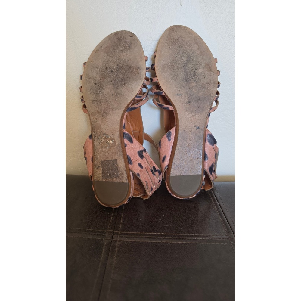 Givenchy Leopard Animal Print Leather Boho Maximalist Gladiator Sandals sz 9.5 - Picture 6 of 9